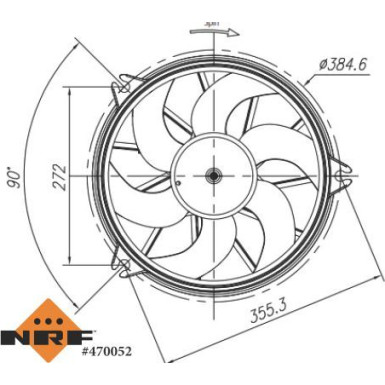 NRF | Lüfter, Motorkühlung | 470052