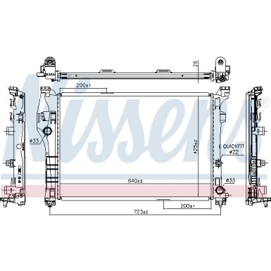 Nissens | Kühler, Motorkühlung | 627044