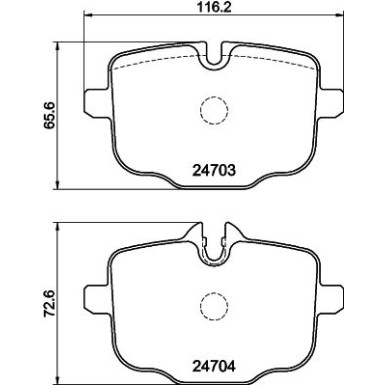 8DB 355 014-361 Bremsbelagsatz, Scheibenbremse