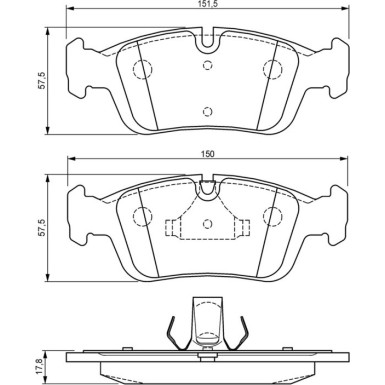 0 986 494 015 Bremsbelagsatz, Scheibenbremse