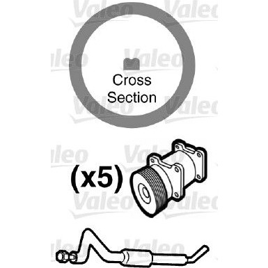 Valeo | Dichtung, Kühlmittelrohrleitung | 509556