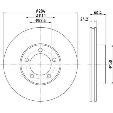 Hella | Bremsscheibe | 8DD 355 100-911