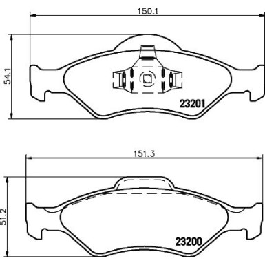 Hella | Bremsbelagsatz, Scheibenbremse | 8DB 355 008-891