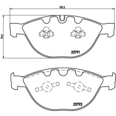 Brembo | Bremsbelagsatz, Scheibenbremse | P 06 047