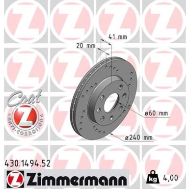 430.1494.52 Bremsscheibe SPORT Z