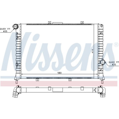 Nissens | Kühler, Motorkühlung | 68804
