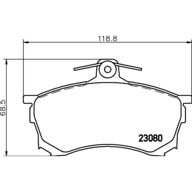 Hella | Bremsbelagsatz, Scheibenbremse | 8DB 355 016-671
