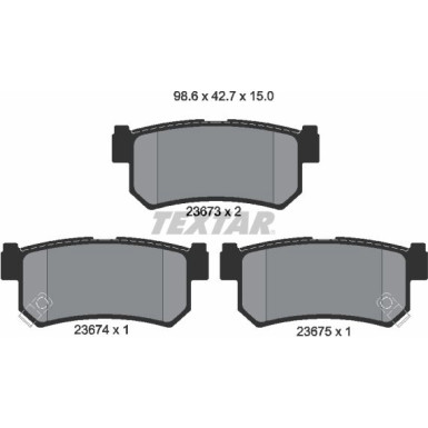 2367301 Bremsbelagsatz, Scheibenbremse