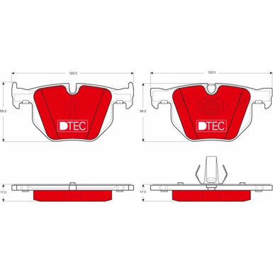 GDB1730DTE Bremsbelagsatz, Scheibenbremse DTEC COTEC