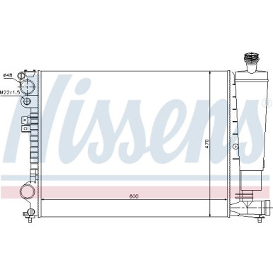 Nissens | Kühler, Motorkühlung | 61396