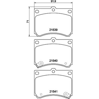 Hella | Bremsbelagsatz, Scheibenbremse | 8DB 355 006-481