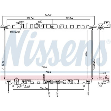 Nissens | Kühler, Motorkühlung | 67028