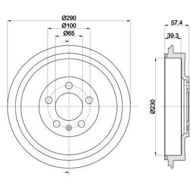 Hella | Bremstrommel | 8DT 355 300-421
