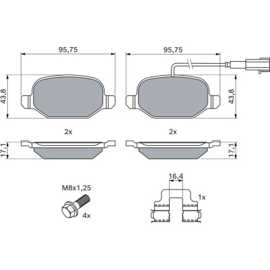 0 986 494 776 Bremsbelagsatz, Scheibenbremse