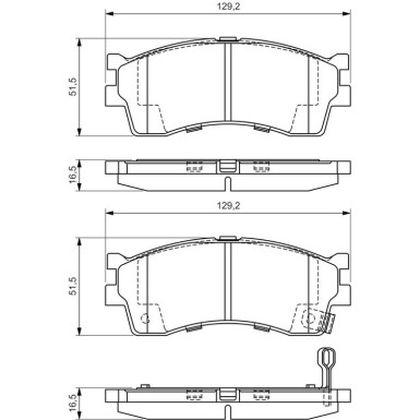 BOSCH Bremsbelagsatz, Scheibenbremse 0 986 494 146