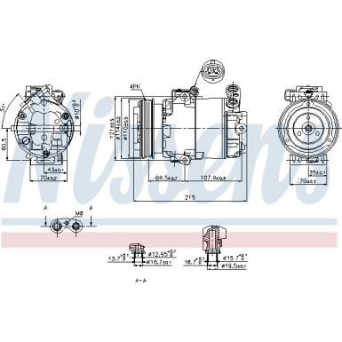 Nissens | Kompressor, Klimaanlage | 89333