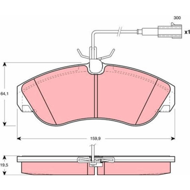 GDB1426 Bremsbelagsatz, Scheibenbremse