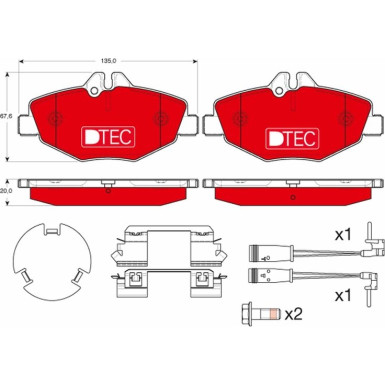 GDB1542DTE Bremsbelagsatz, Scheibenbremse DTEC COTEC