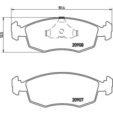 P 24 019 Bremsbelagsatz, Scheibenbremse PRIME LINE