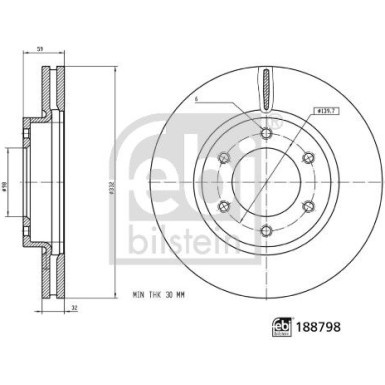 FEBI BILSTEIN 188798 Bremsscheibe FEBI BILSTEIN 188798 Bremsscheibe