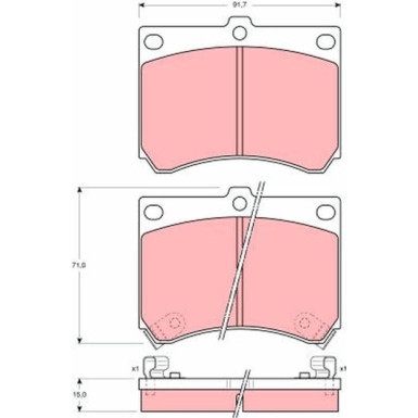 GDB1029 Bremsbelagsatz, Scheibenbremse