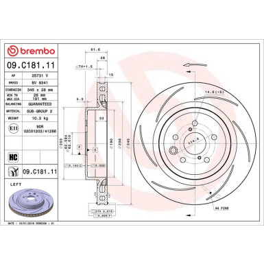 Brembo | Bremsscheibe | 09.C181.11