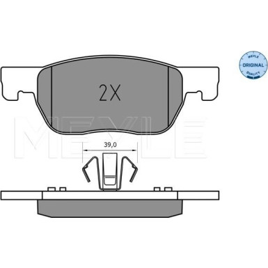 Meyle Bremsbelagsatz, Scheibenbremse MEYLE-ORIGINAL: True to OE 025 223 4220
