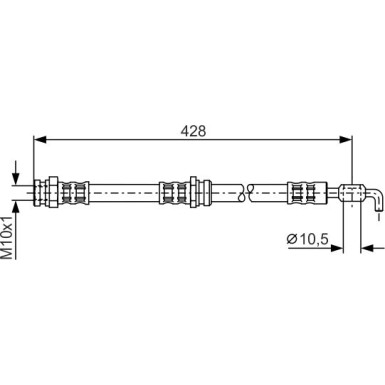 BOSCH | Bremsschlauch | 1 987 476 966