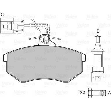598252 Bremsbelagsatz, Scheibenbremse