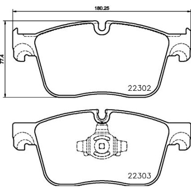 Hella | Bremsbelagsatz, Scheibenbremse | 8DB 355 024-661