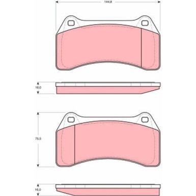 GDB1512 Bremsbelagsatz, Scheibenbremse