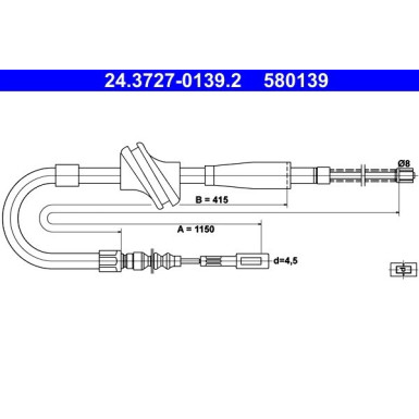 24.3727-0139.2 Seilzug, Feststellbremse