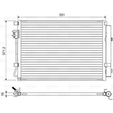 Valeo | Kondensator, Klimaanlage | 822581