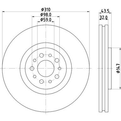 Hella | Bremsscheibe | 8DD 355 109-131