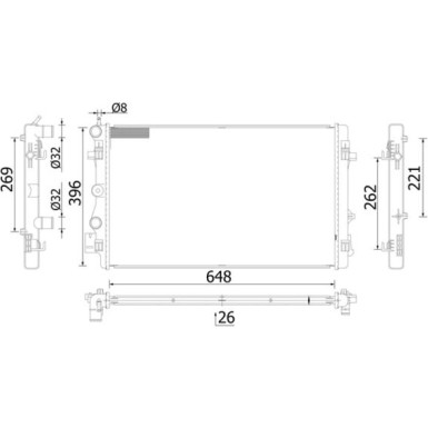 CR 2425 000S Kühler, Motorkühlung BEHR