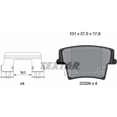 2220903 Bremsbelagsatz, Scheibenbremse Q+
