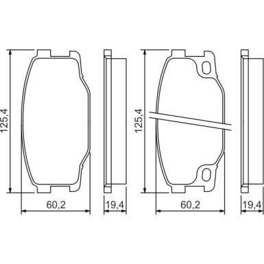 BOSCH | Bremsbelagsatz, Scheibenbremse | 0 986 494 442
