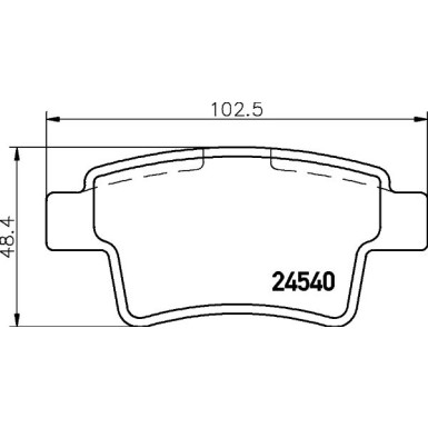 Hella | Bremsbelagsatz, Scheibenbremse | 8DB 355 013-361