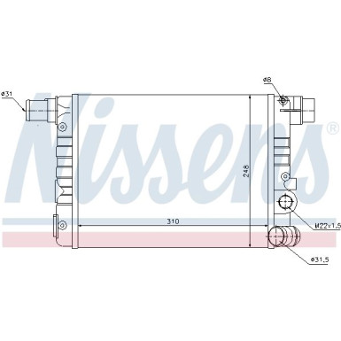 Nissens | Kühler, Motorkühlung | 61805