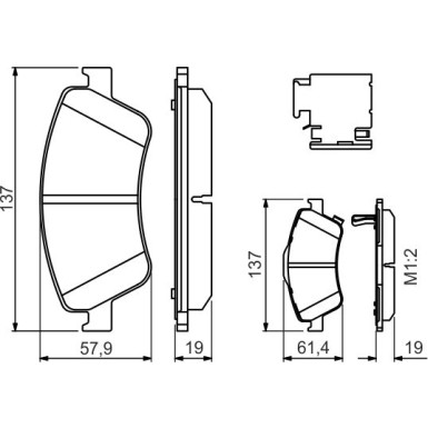 0 986 494 638 Bremsbelagsatz, Scheibenbremse