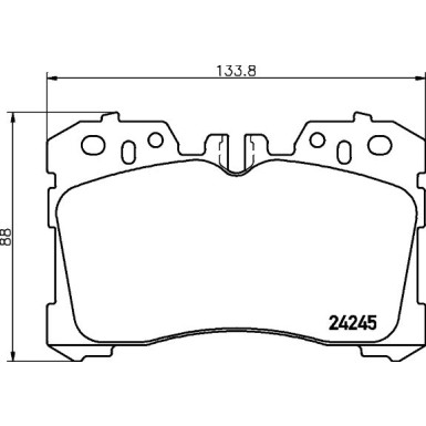 Hella | Bremsbelagsatz, Scheibenbremse | 8DB 355 006-661