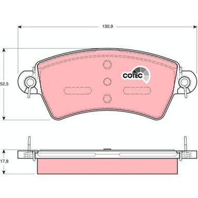 GDB1385 Bremsbelagsatz, Scheibenbremse COTEC