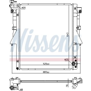 Nissens | Kühler, Motorkühlung | 606549