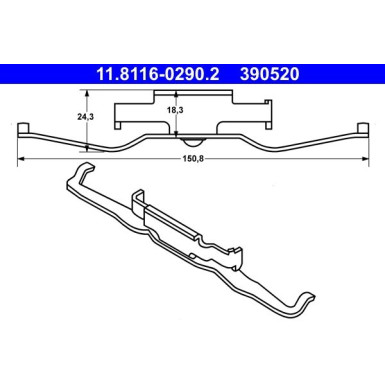 ATE | Feder, Bremssattel | 11.8116-0290.2
