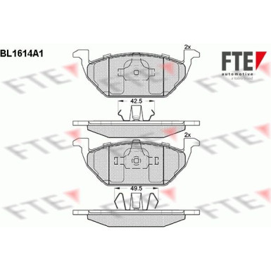 FTE | Bremsbelagsatz, Scheibenbremse | 9010249