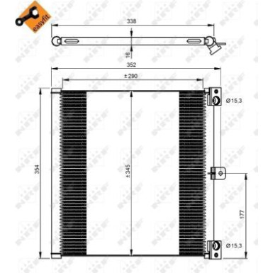 350203 Kondensator, Klimaanlage EASY FIT