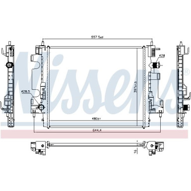 Nissens | Kühler, Motorkühlung | 637659