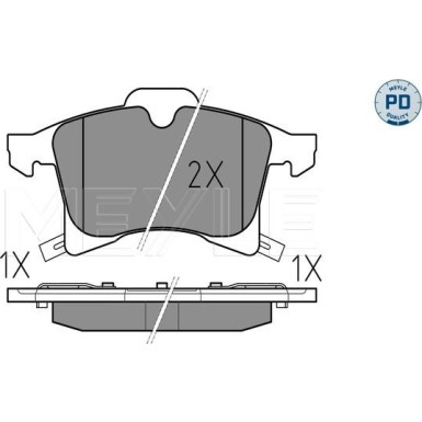 Meyle Bremsbelagsatz, Scheibenbremse MEYLE-PD: Advanced performance and design 025 283 3219/PD