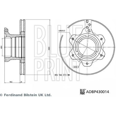 Blue Print | Bremsscheibe | ADBP430014