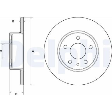 Delphi | Bremsscheibe | BG2386